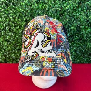 Vintage Miami Ink Skull Snake Tattoo Grafiti Hat Cap Snapback One Size